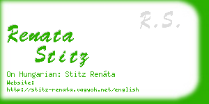 renata stitz business card